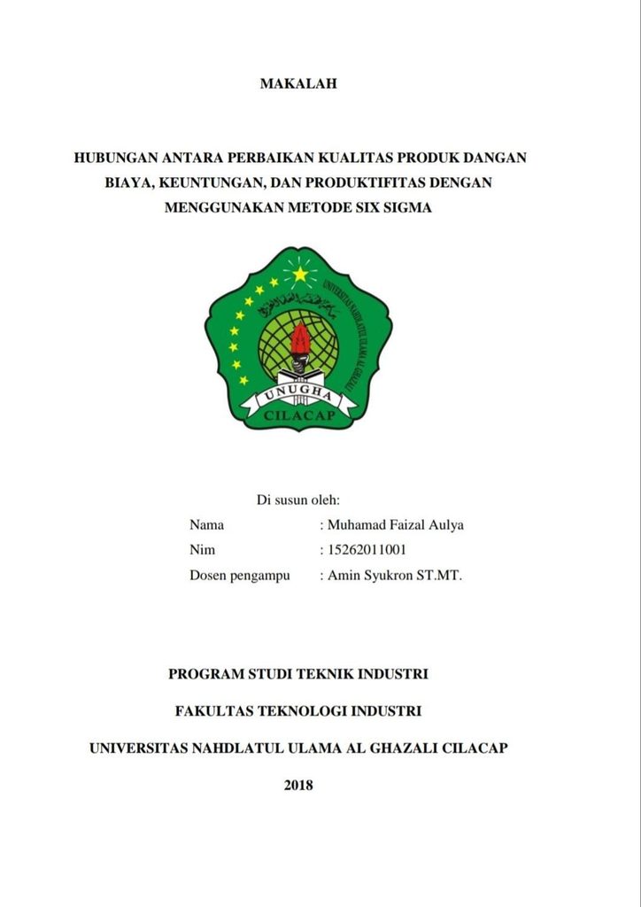 Contoh susunan makalah