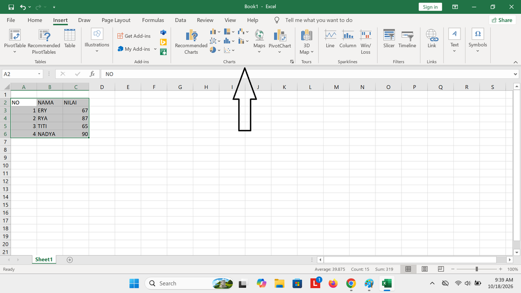 Pilih Chart untuk Membuat Grafik