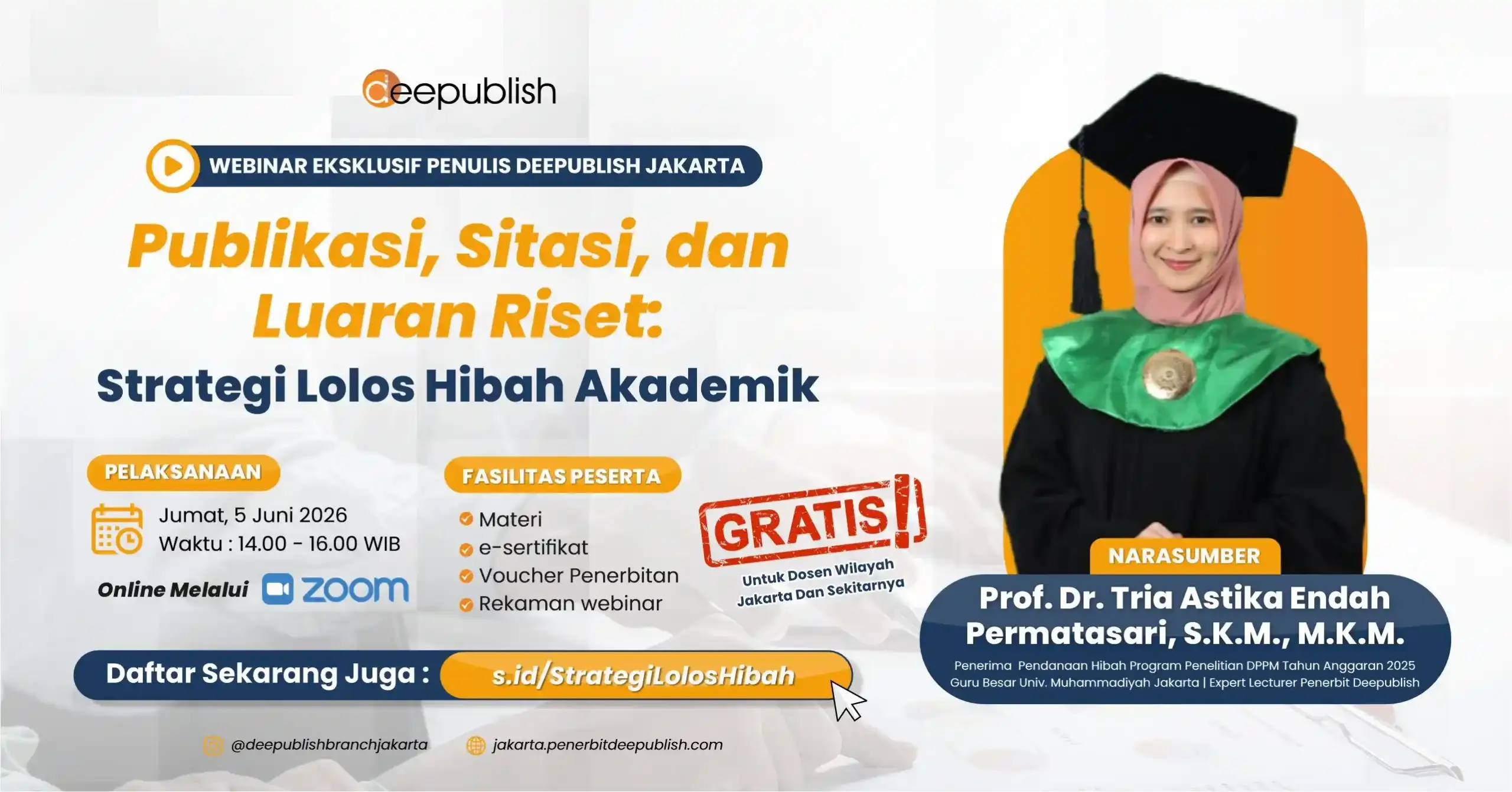 WEBINAR EKSKLUSIF PENULIS DEEPUBLISH JAKARTA