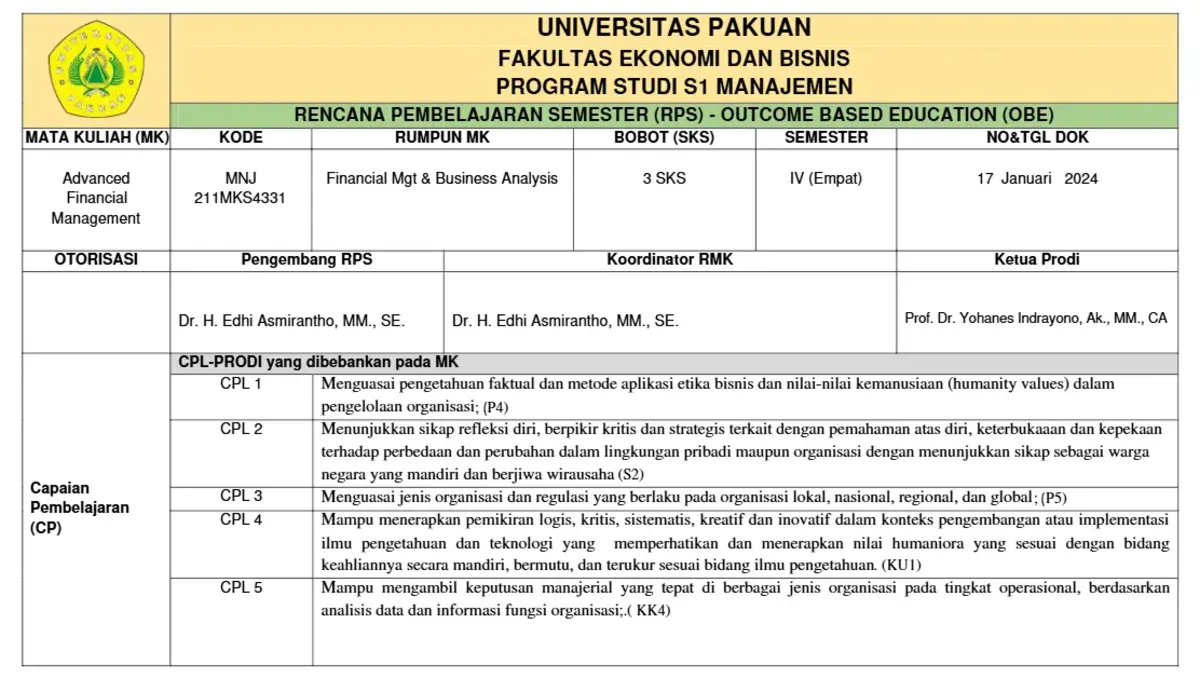 contoh rps obe